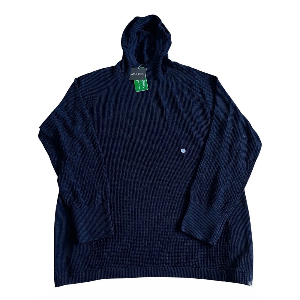NWT EDDIE BAUER Frigid Ridge Active Pullover Hoodie Men's Large Deep Indigo Blue